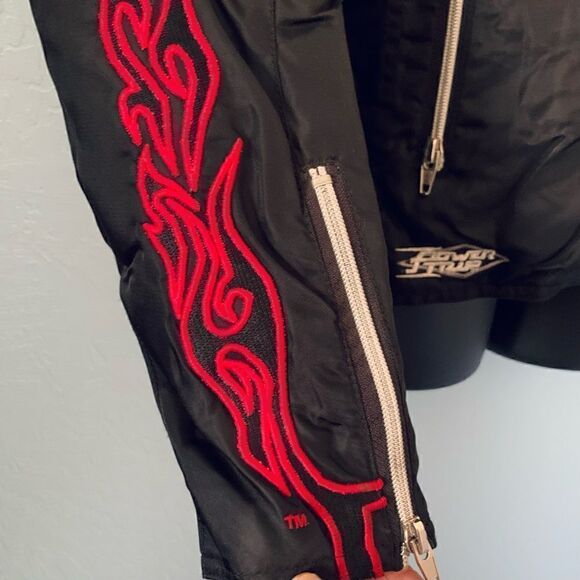 Power Trip Black Nylon Orange County Choppers Motorcycle Jacket - Picture 4 of 16